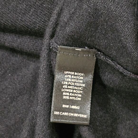 Torrid Black & Gold Intarsia Sweater Skater Dress Plus Size 6X - Picture 7 of 8